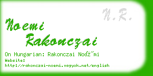 noemi rakonczai business card